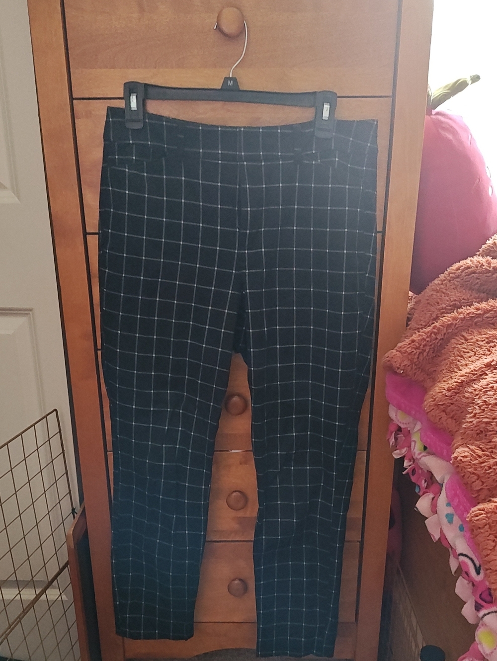 Black Windowpane Dress Pants - Classic Slim Fit